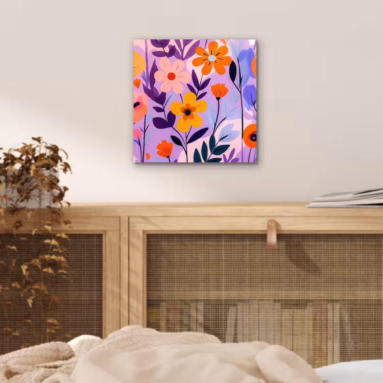 Aluminium schilderij - Bloemen - Kleurrijk - Bladeren — 4