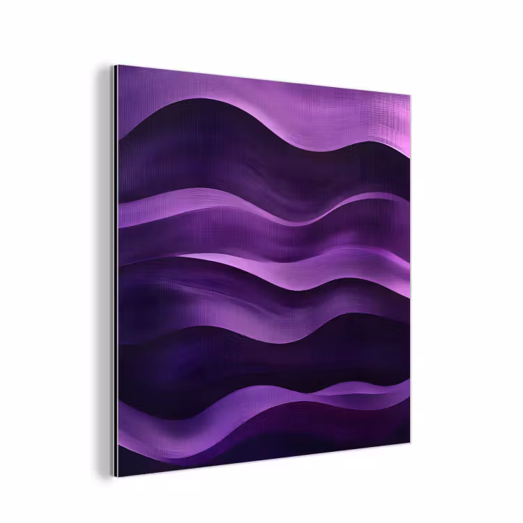 Aluminium schilderij - Golven - Abstract - Paars — 1