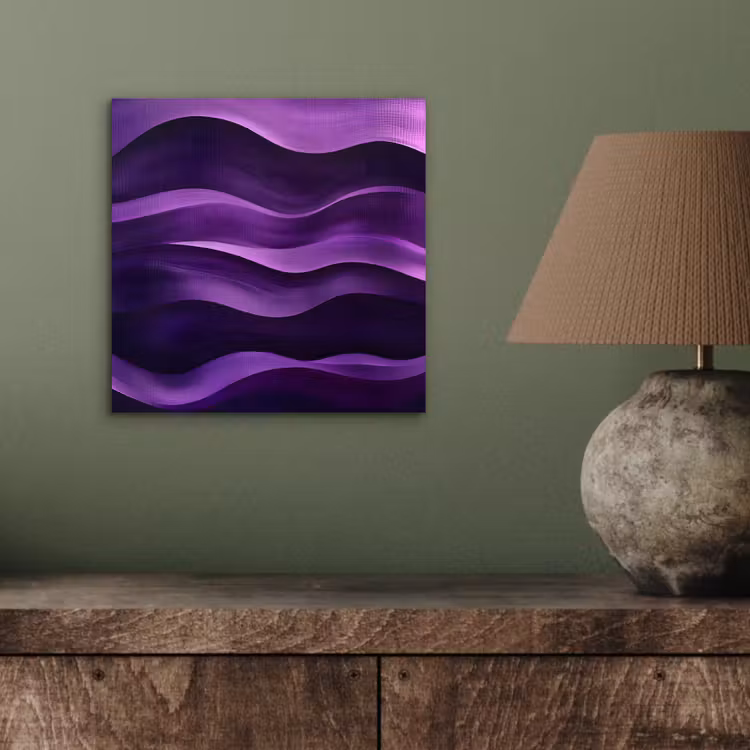 Aluminium schilderij - Golven - Abstract - Paars — 3