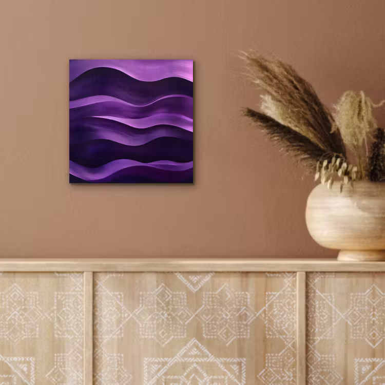 Aluminium schilderij - Golven - Abstract - Paars — 5