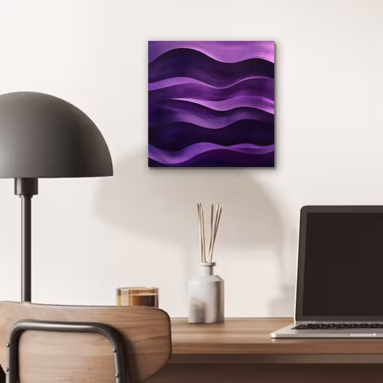 Aluminium schilderij - Golven - Abstract - Paars — 6