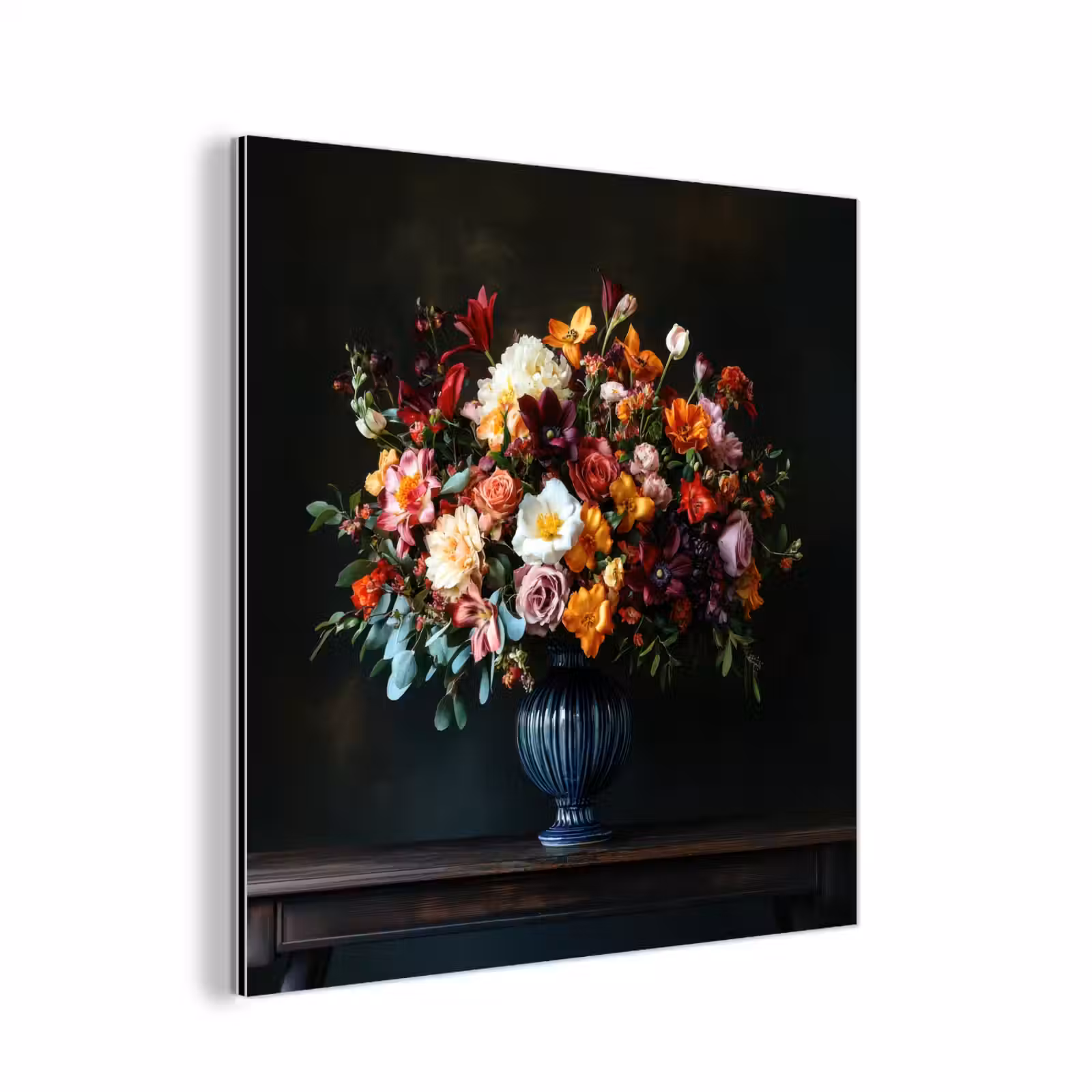 Aluminium schilderij - Groot - Bloemen - Vaas - Boeket — 1