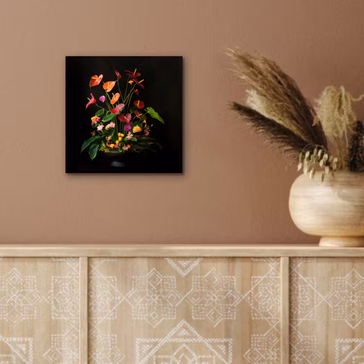 Aluminium schilderij - Bloemen - Vaas - Kleurrijk — 5