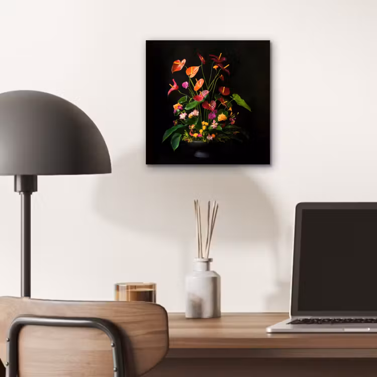Aluminium schilderij - Bloemen - Vaas - Kleurrijk — 6