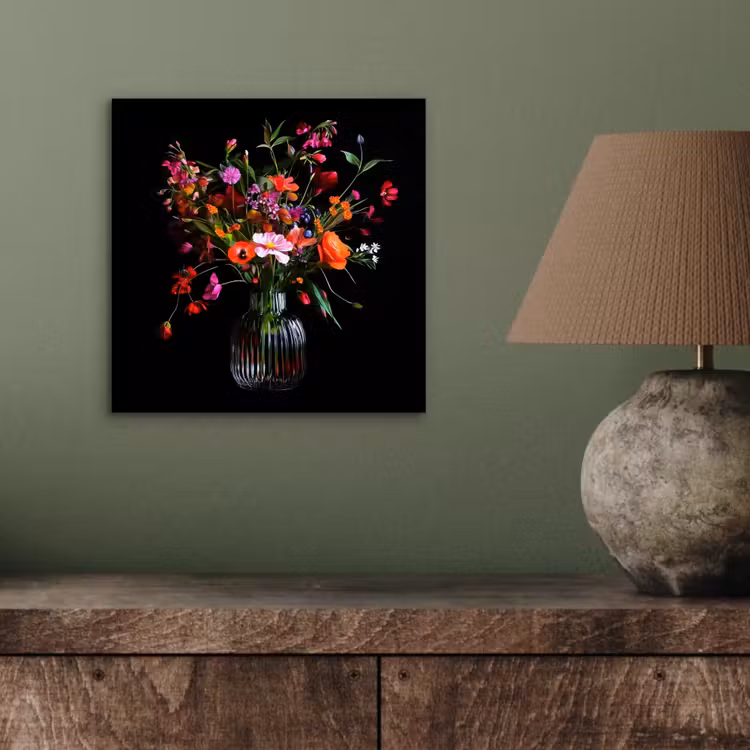 Aluminium schilderij - Boeket - Veldbloemen - Vaas — 3
