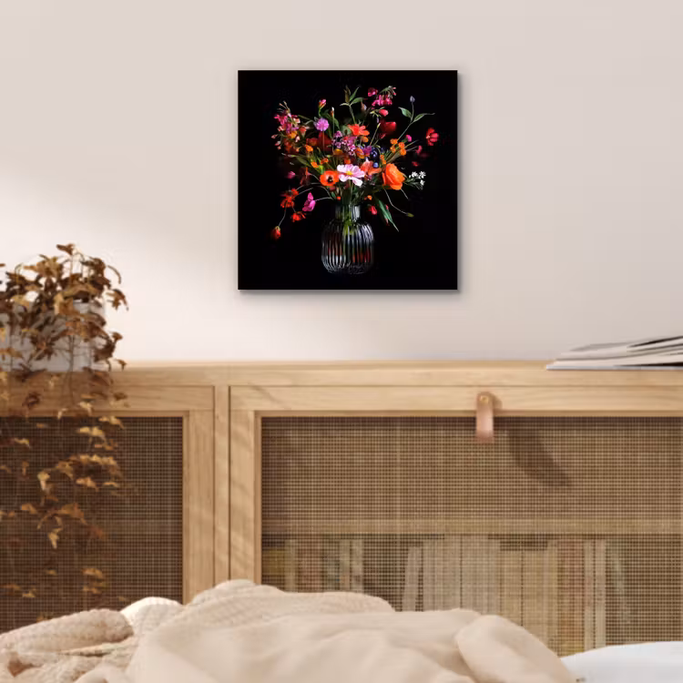 Aluminium schilderij - Boeket - Veldbloemen - Vaas — 4