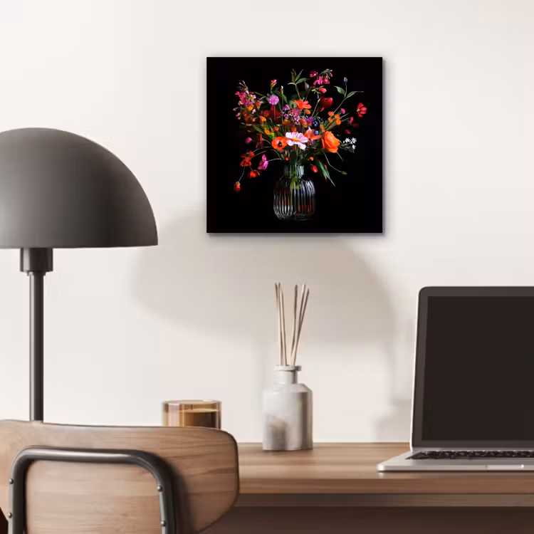 Aluminium schilderij - Boeket - Veldbloemen - Vaas — 6