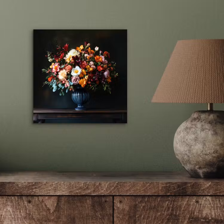 Aluminium schilderij - Groot - Bloemen - Vaas - Boeket — 3