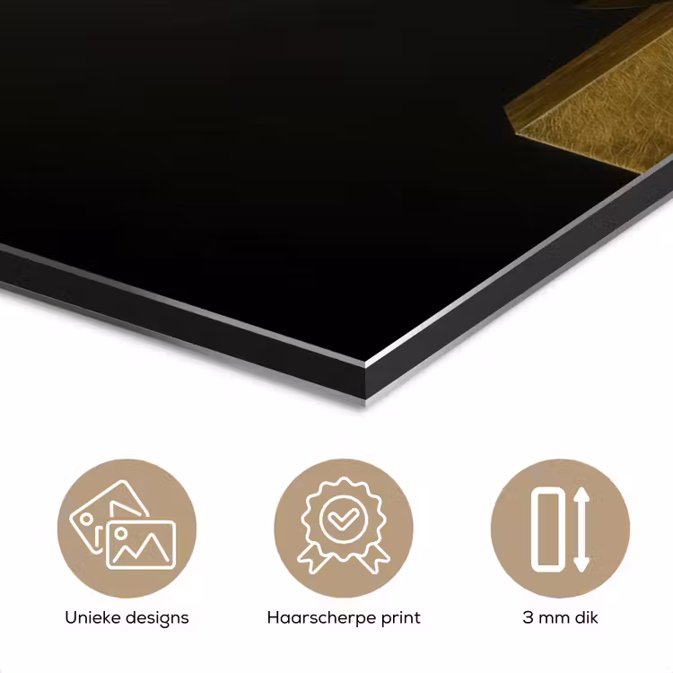 Aluminium schilderij - Exotisch - Boeket - Vaas - Goud — 7