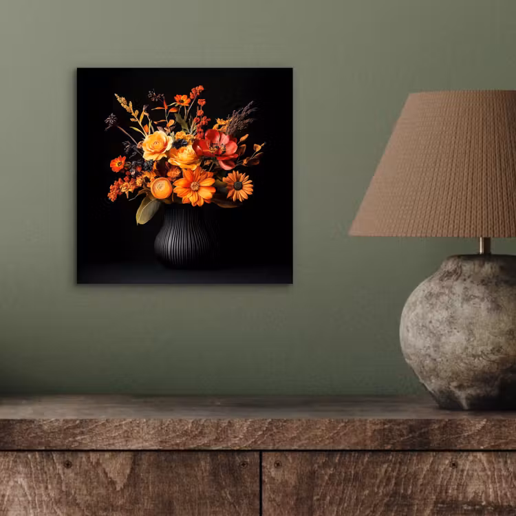 Aluminium schilderij - Herfst - Boeket - Oranje — 3
