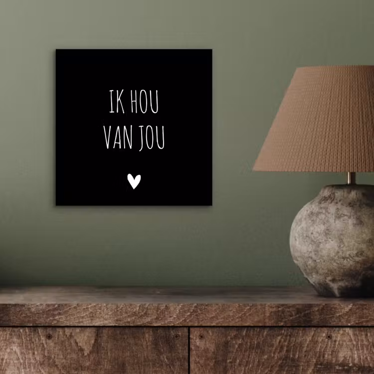 Aluminium schilderij - Ik hou van jou - Spreuken - Quotes — 3