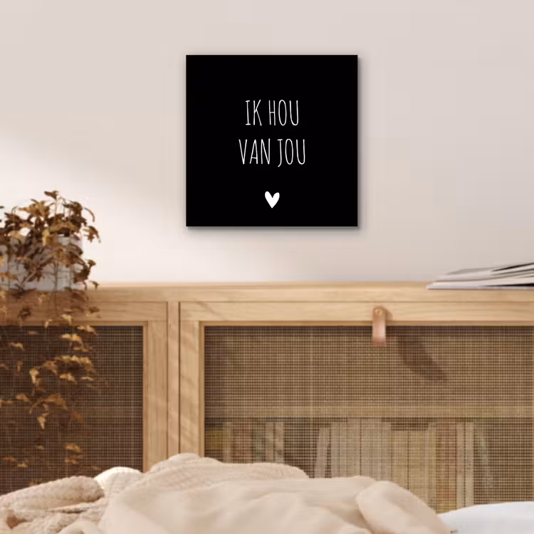 Aluminium schilderij - Ik hou van jou - Spreuken - Quotes — 4