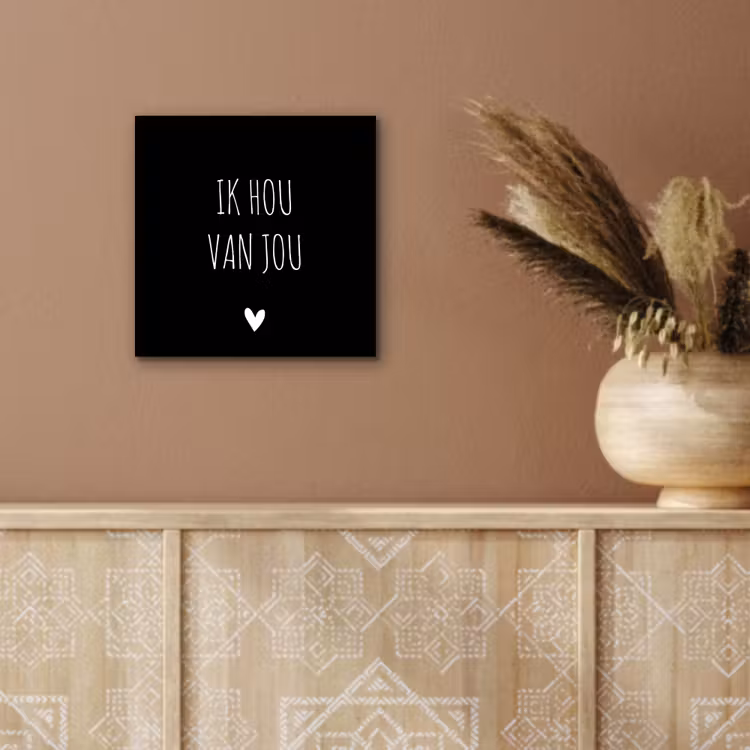 Aluminium schilderij - Ik hou van jou - Spreuken - Quotes — 5
