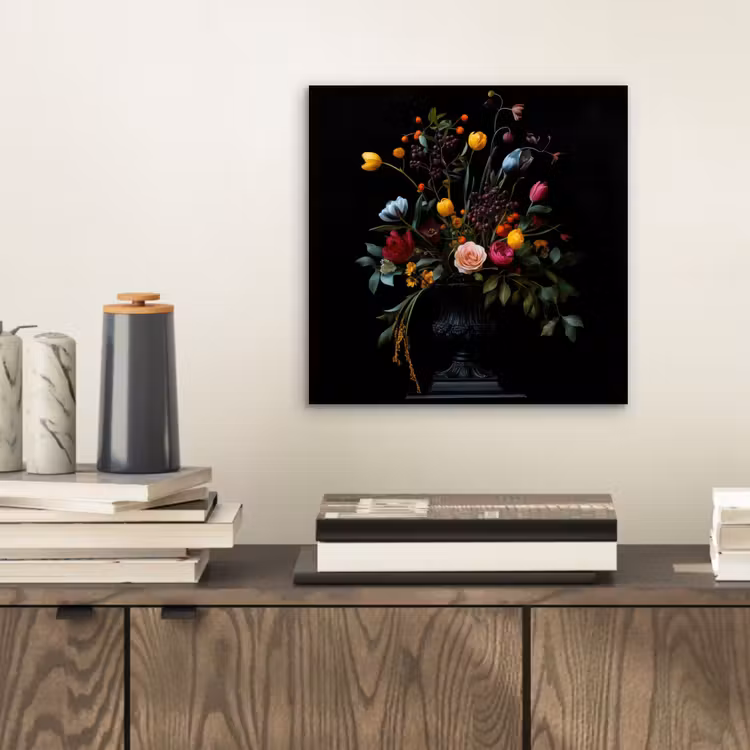 Aluminium schilderij - Klassiek - Vaas - Boeket - Bloemen — 2