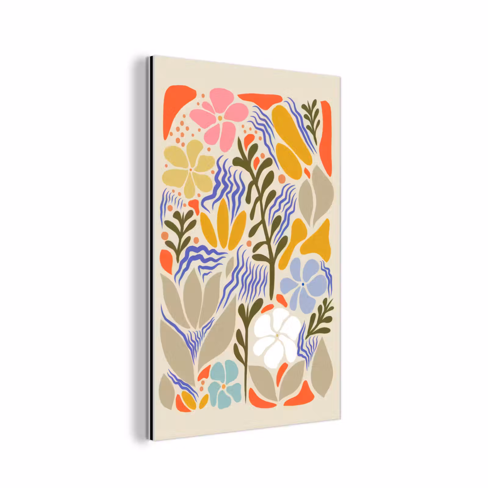 Aluminium schilderij - Abstract - Bloemen - Bladeren — 1
