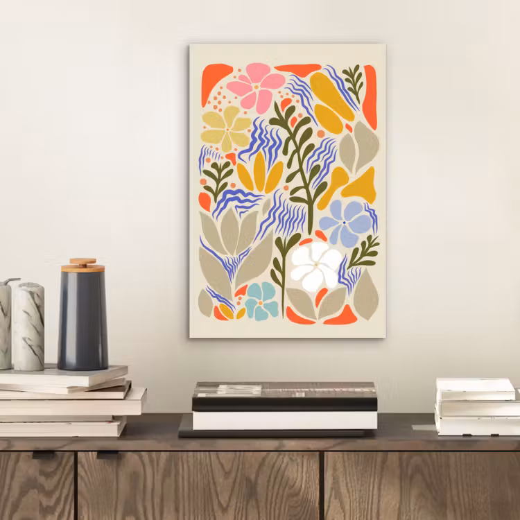 Aluminium schilderij - Abstract - Bloemen - Bladeren — 2