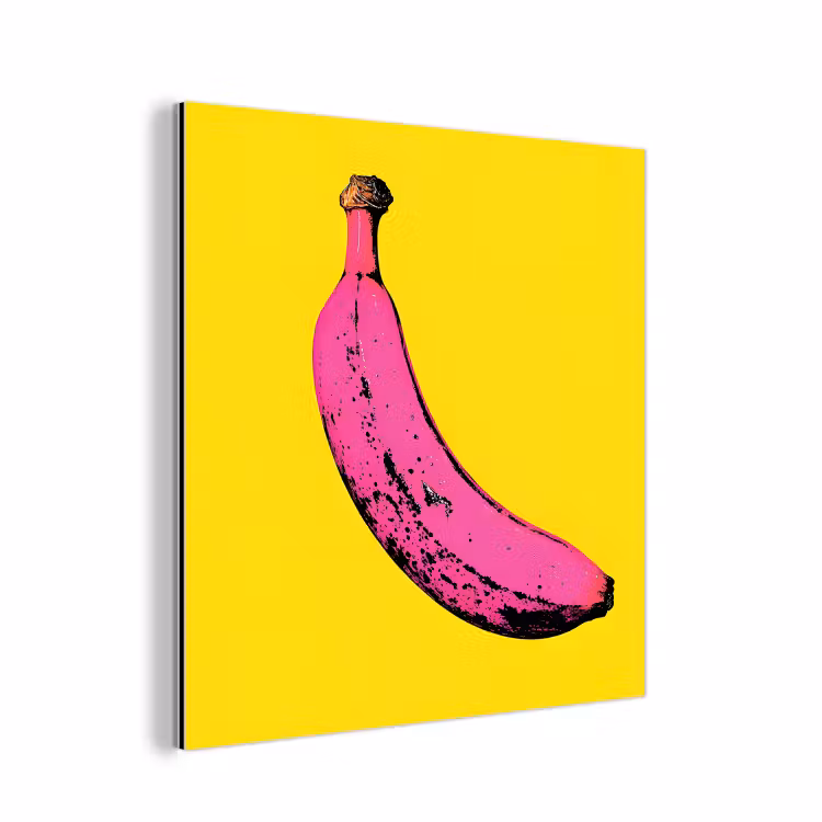Aluminium schilderij - Banaan - Grafisch - Geel — 1