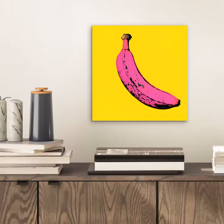 Aluminium schilderij - Banaan - Grafisch - Geel — 2