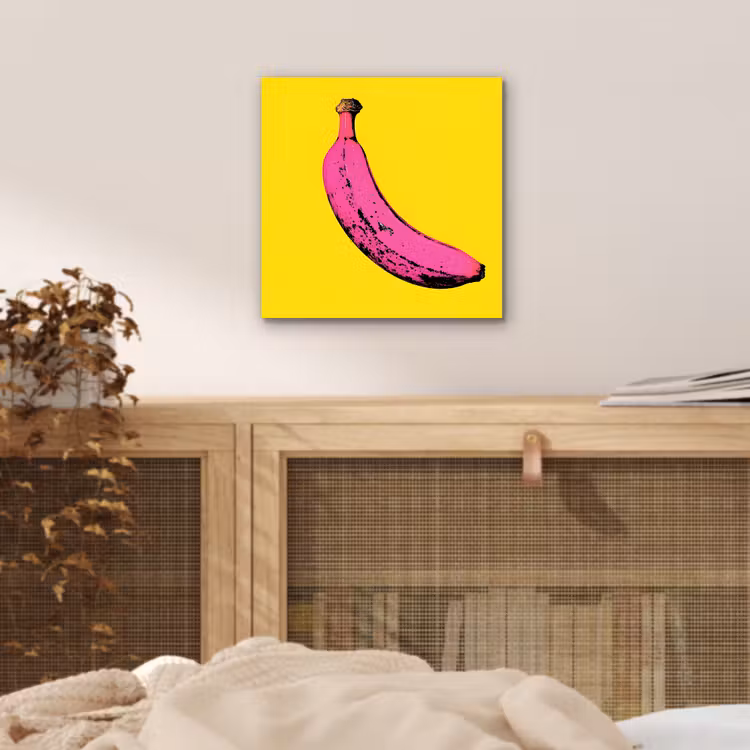 Aluminium schilderij - Banaan - Grafisch - Geel — 4