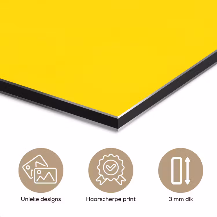 Aluminium schilderij - Banaan - Grafisch - Geel — 7