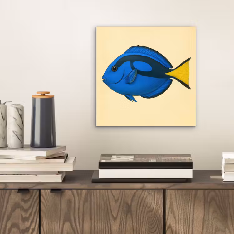 Aluminium schilderij - Blauw - Dory - Vis - Staartvin — 2