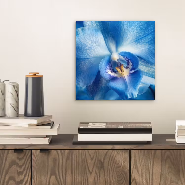 Aluminium schilderij - Blauw - Orchidee - Elegeant — 2