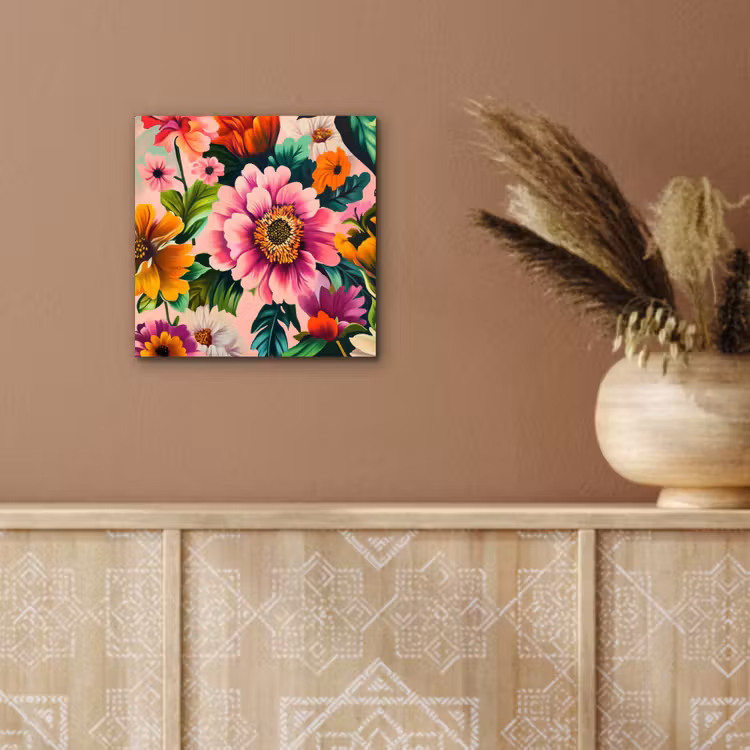 Aluminium schilderij - Bloemen - Kleurrijk - Roze — 5