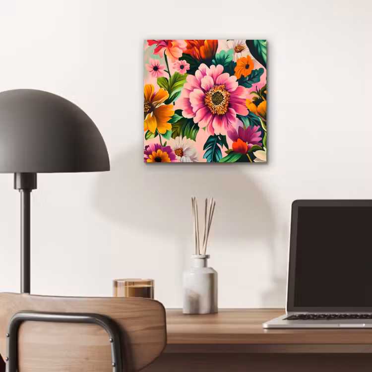 Aluminium schilderij - Bloemen - Kleurrijk - Roze — 6