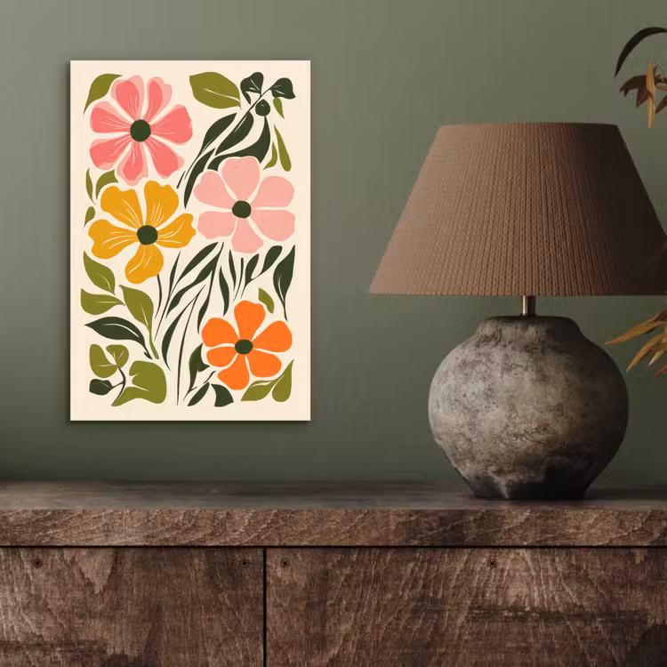 Aluminium schilderij - Bloemen - Speels - Kleurrijk — 3