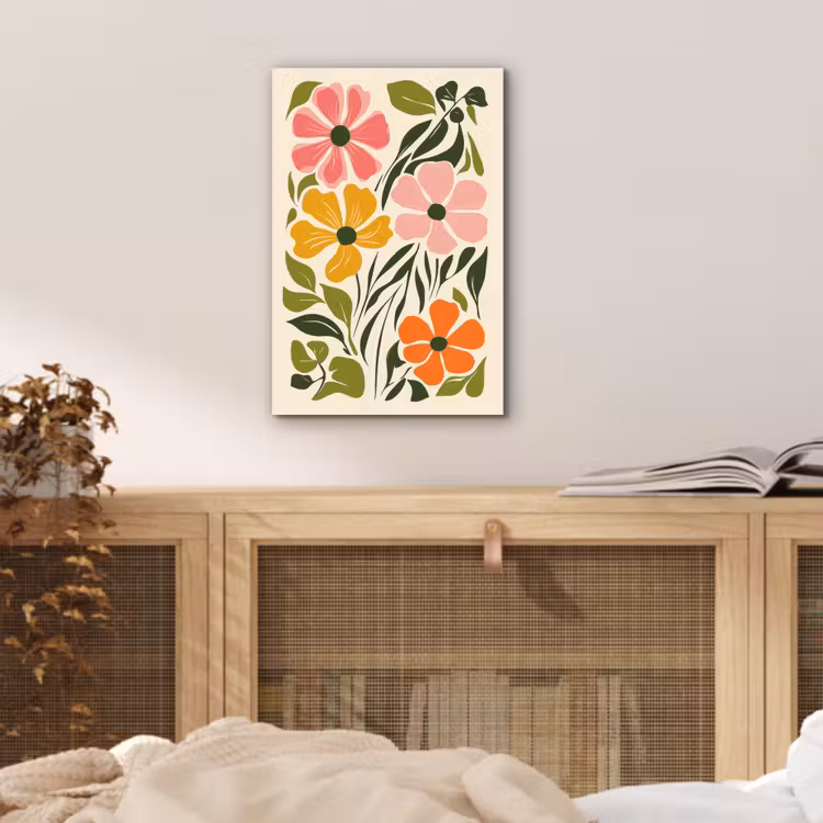 Aluminium schilderij - Bloemen - Speels - Kleurrijk — 4
