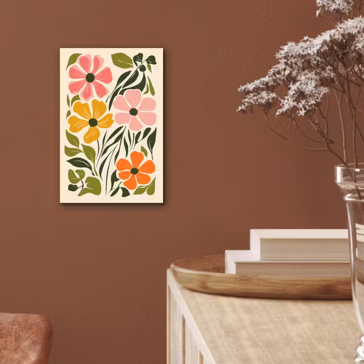 Aluminium schilderij - Bloemen - Speels - Kleurrijk — 5