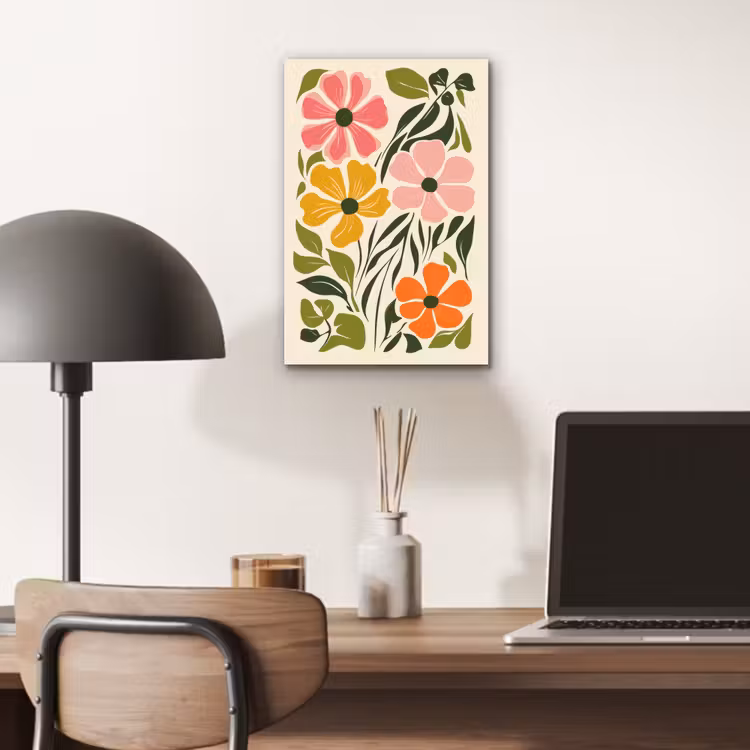 Aluminium schilderij - Bloemen - Speels - Kleurrijk — 6