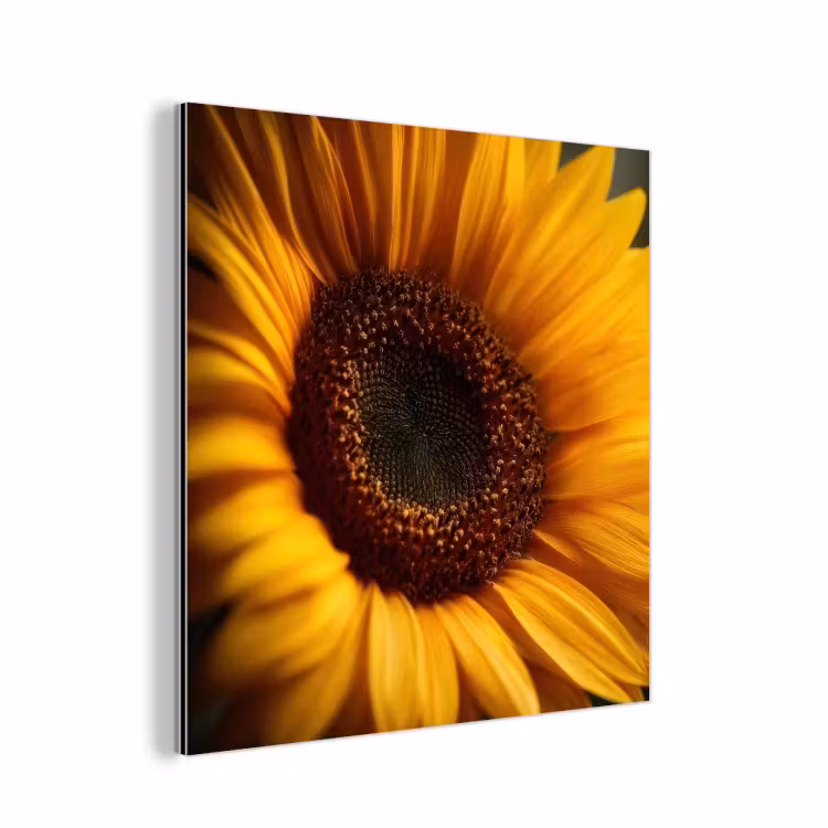 Aluminium schilderij - Geel - Zonnebloem - Zomers — 1