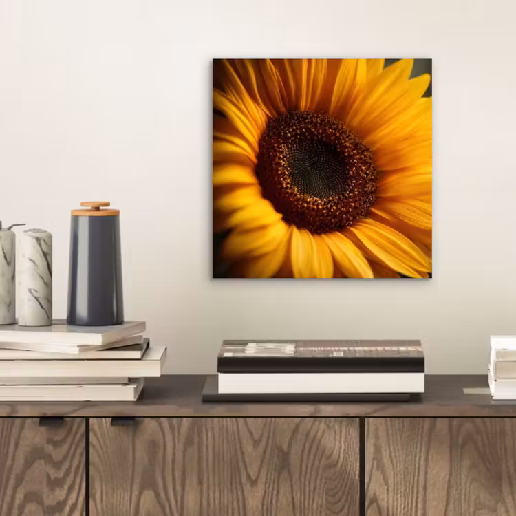 Aluminium schilderij - Geel - Zonnebloem - Zomers — 2