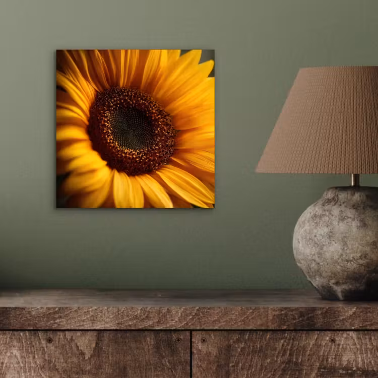 Aluminium schilderij - Geel - Zonnebloem - Zomers — 3
