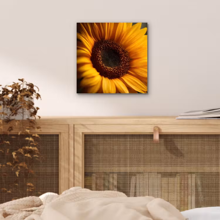 Aluminium schilderij - Geel - Zonnebloem - Zomers — 4