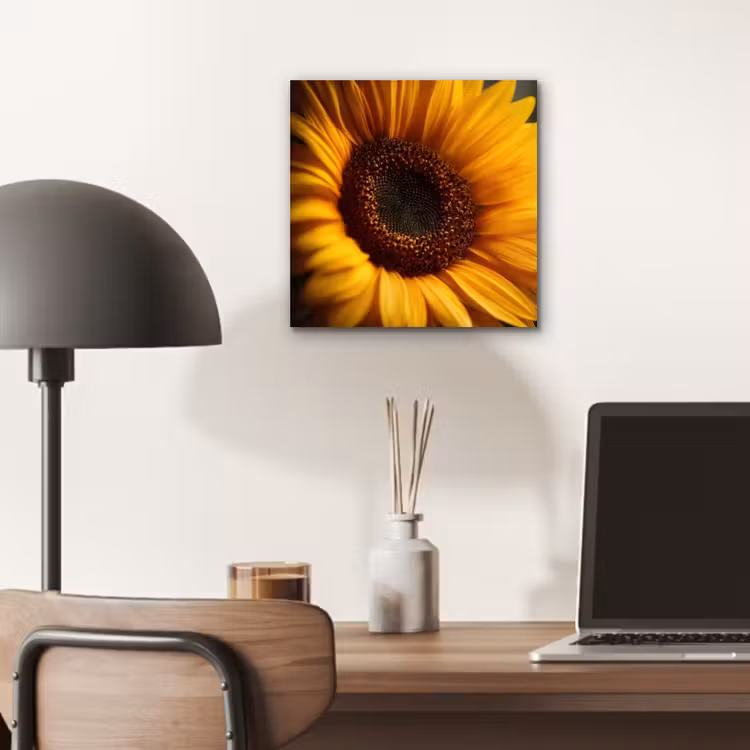 Aluminium schilderij - Geel - Zonnebloem - Zomers — 6