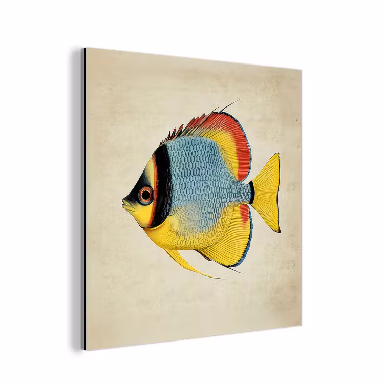 Aluminium schilderij - Kleurrijk - Vis - Schubben - Illustratie — 1
