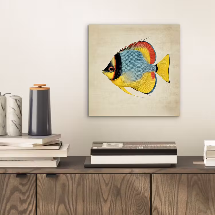 Aluminium schilderij - Kleurrijk - Vis - Schubben - Illustratie — 2