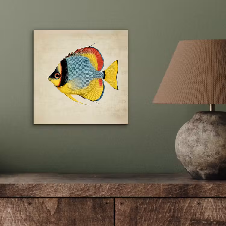 Aluminium schilderij - Kleurrijk - Vis - Schubben - Illustratie — 3