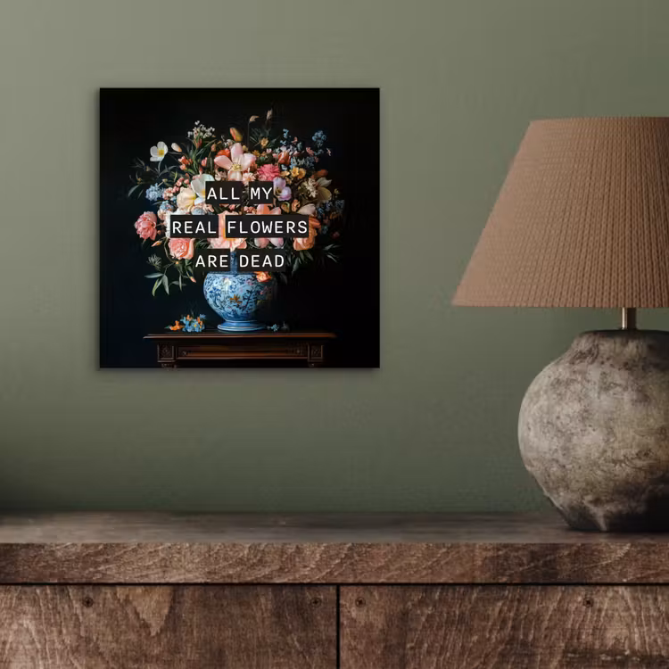 Aluminium schilderij - Bloemen - Art - Pastel - Quotes — 3