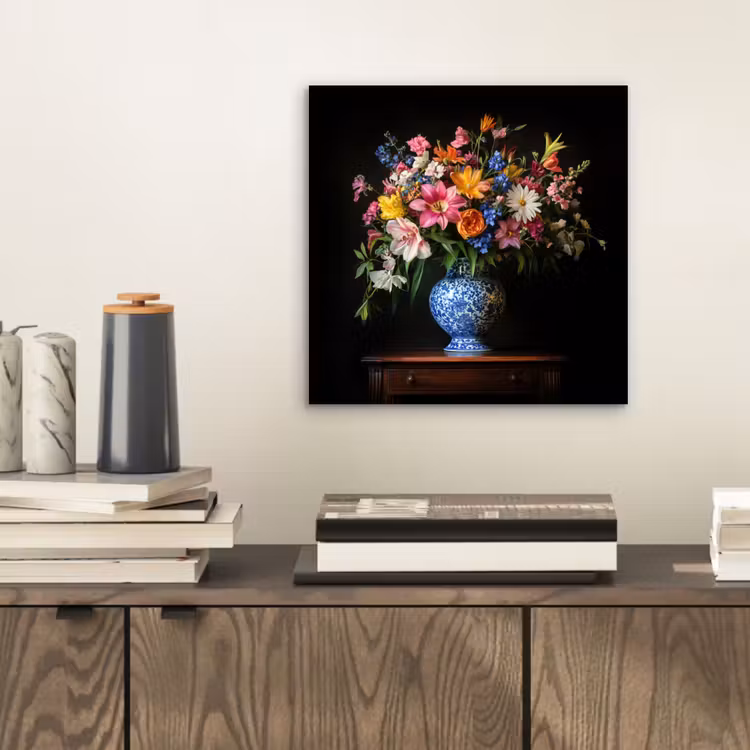 Aluminium schilderij - Kleur - Vaas - Bloemen - Boeket — 2