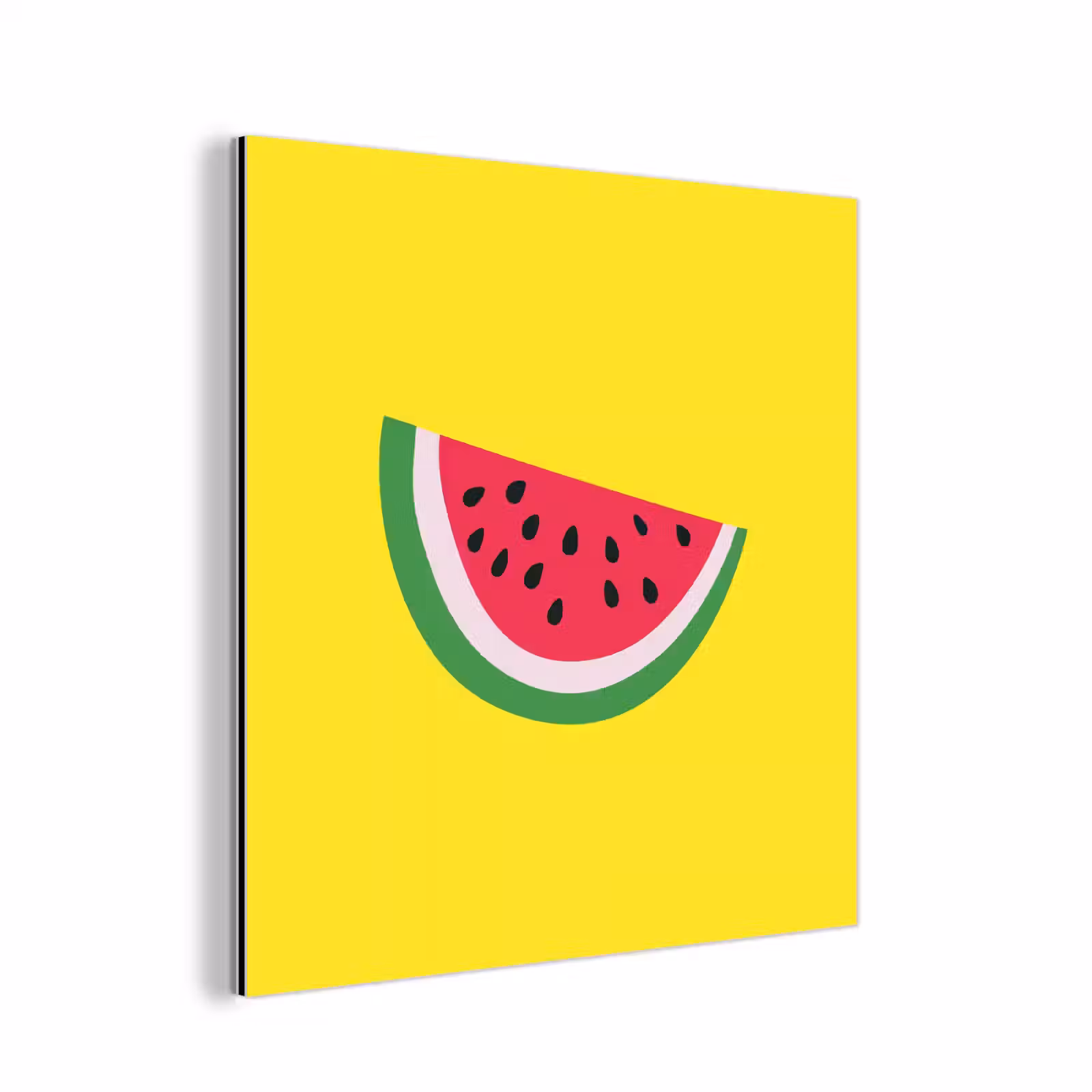 Aluminium schilderij - Fruit - Watermeloen - Geel — 1