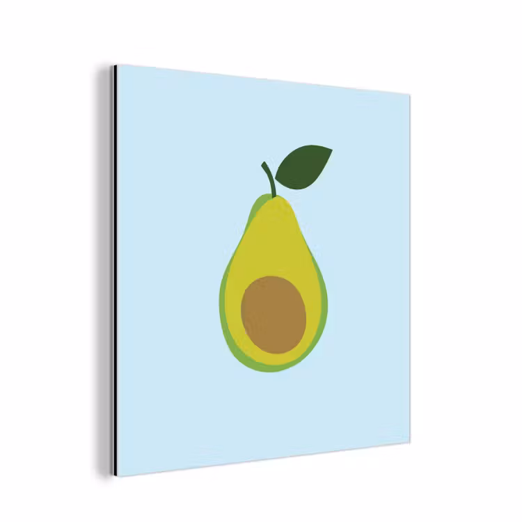 Aluminium schilderij - Avocado - Illustratie - Groene - Vrucht — 1