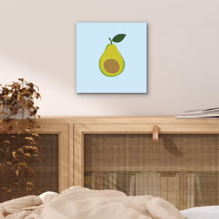 Aluminium schilderij - Avocado - Illustratie - Groene - Vrucht — 4