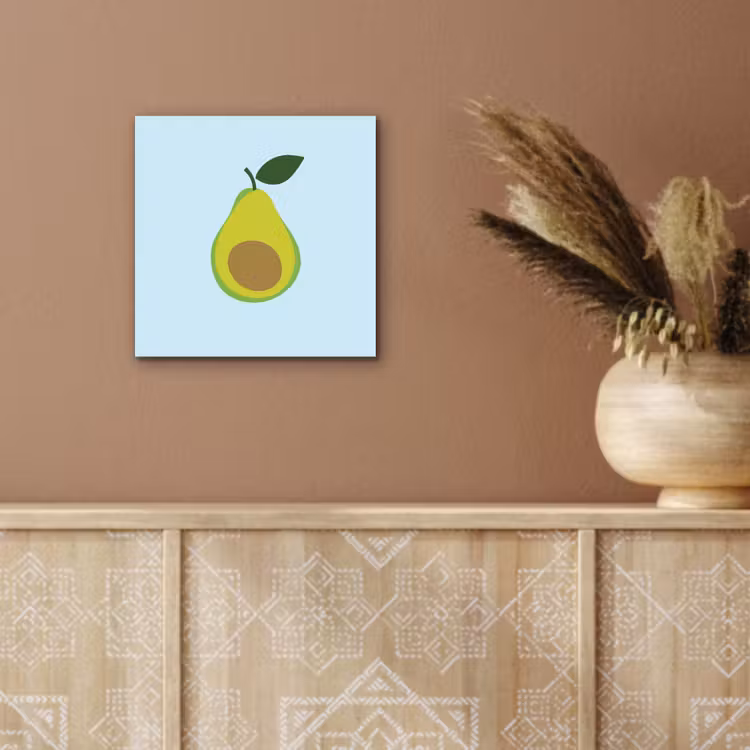 Aluminium schilderij - Avocado - Illustratie - Groene - Vrucht — 5