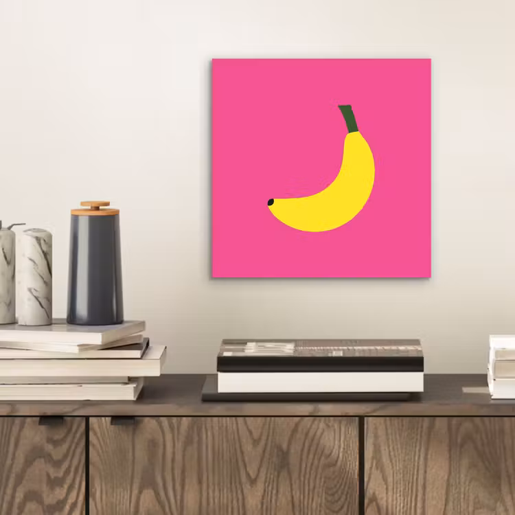 Aluminium schilderij - Banaan - Geel - Fruit — 2