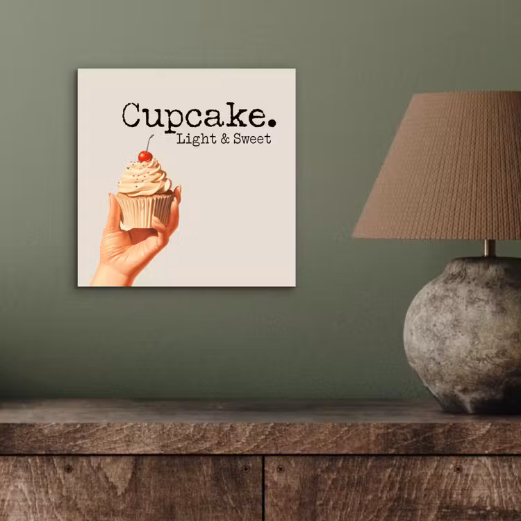 Aluminium schilderij - Cupcake - Zoet - Kers — 3