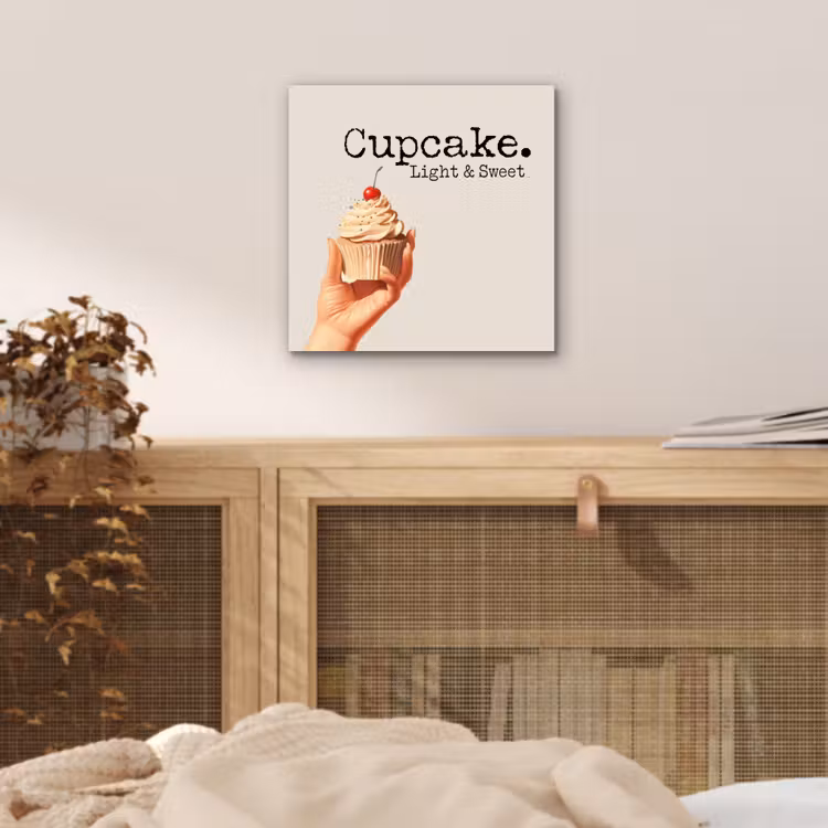 Aluminium schilderij - Cupcake - Zoet - Kers — 4