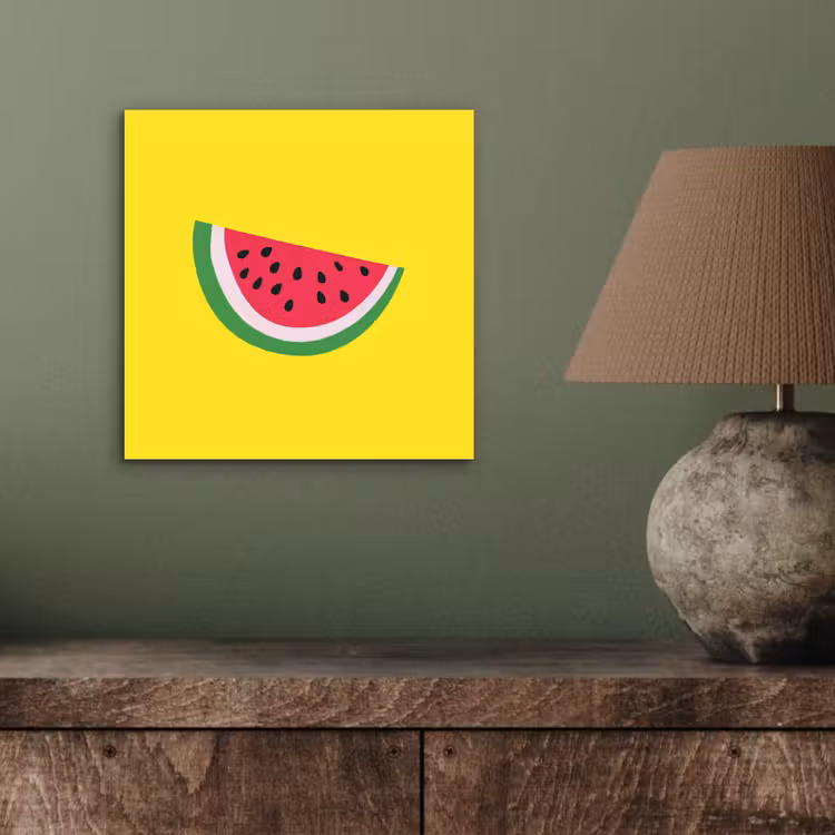 Aluminium schilderij - Fruit - Watermeloen - Geel — 3